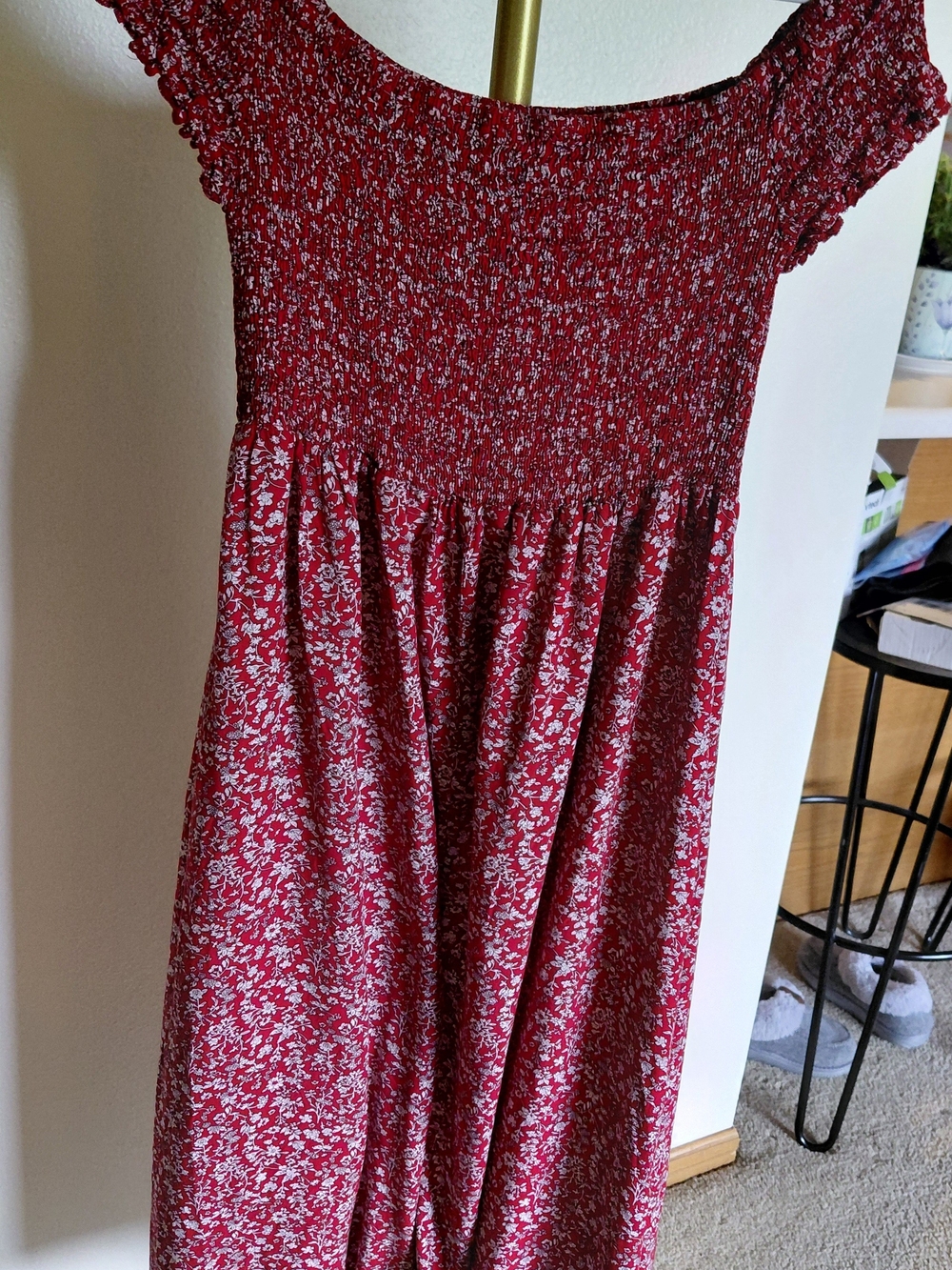SHEIN Red Floral Maxi Dress - Picture 3 of 4